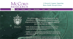 Desktop Screenshot of mccordresearch.com